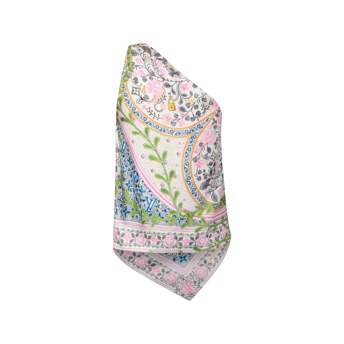 Flower Foulard Asymmetrical Top