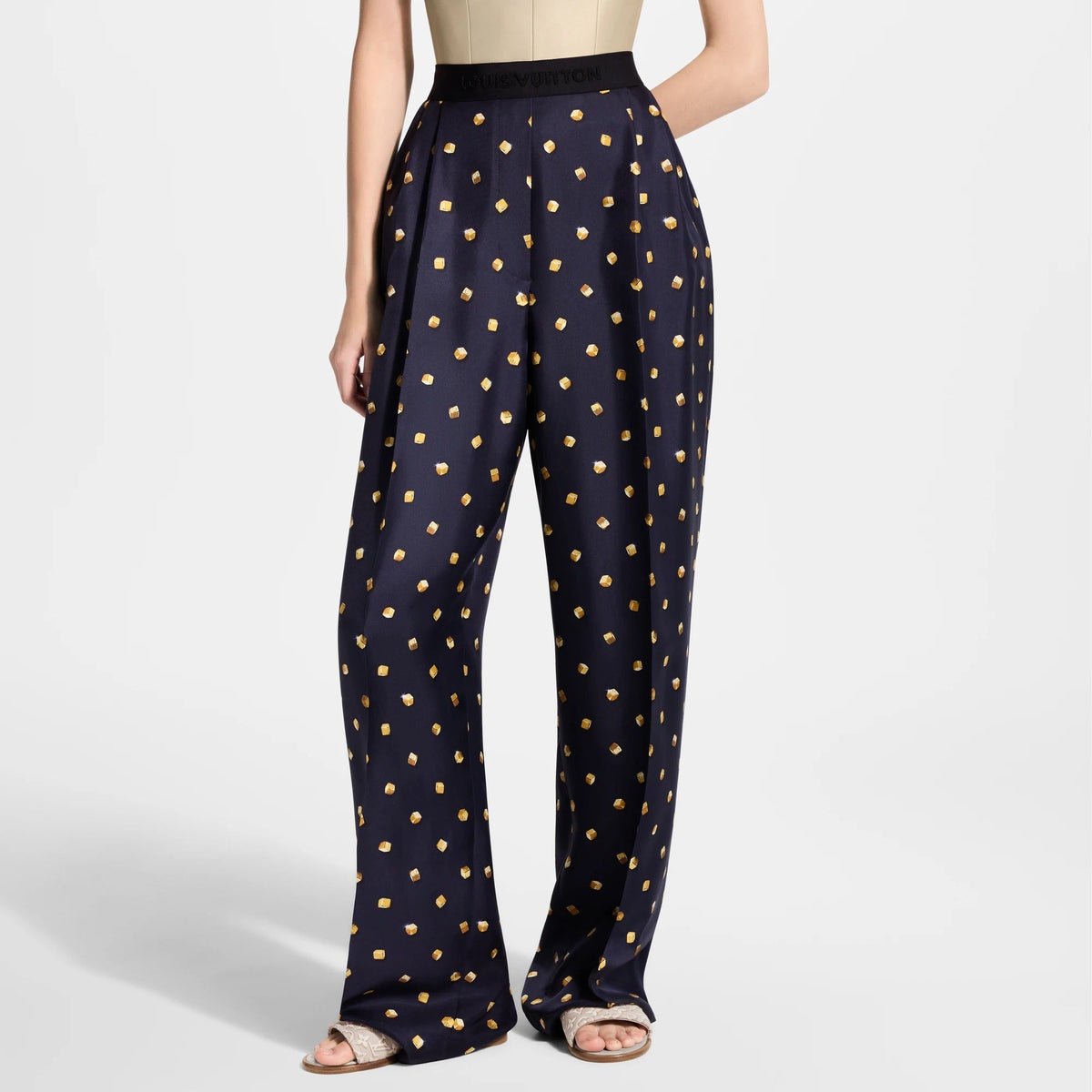 LV Cube Tailored Wide-Leg Pants