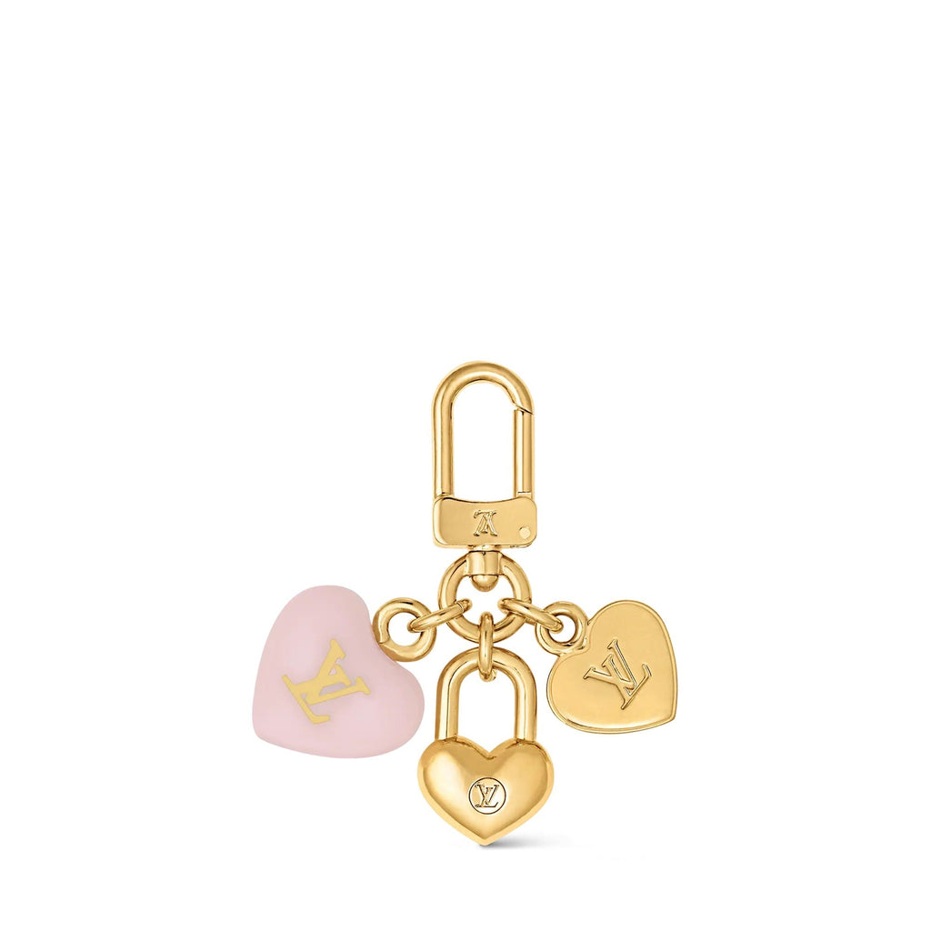 Micro Charms LV Heart Key Holder