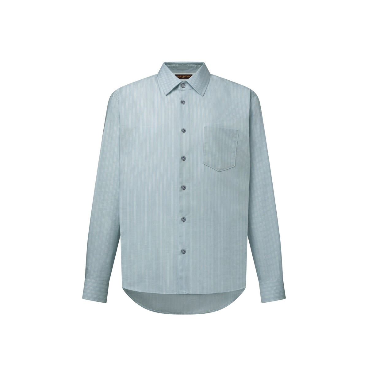 Striped Long-Sleeved Silk-Blend Shirt