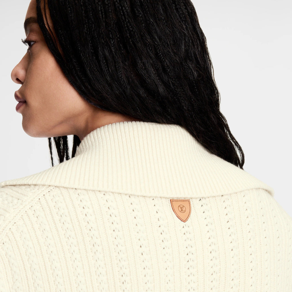 Cropped Rib-Knit Jacket