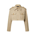 Cropped Epaulette Jacket