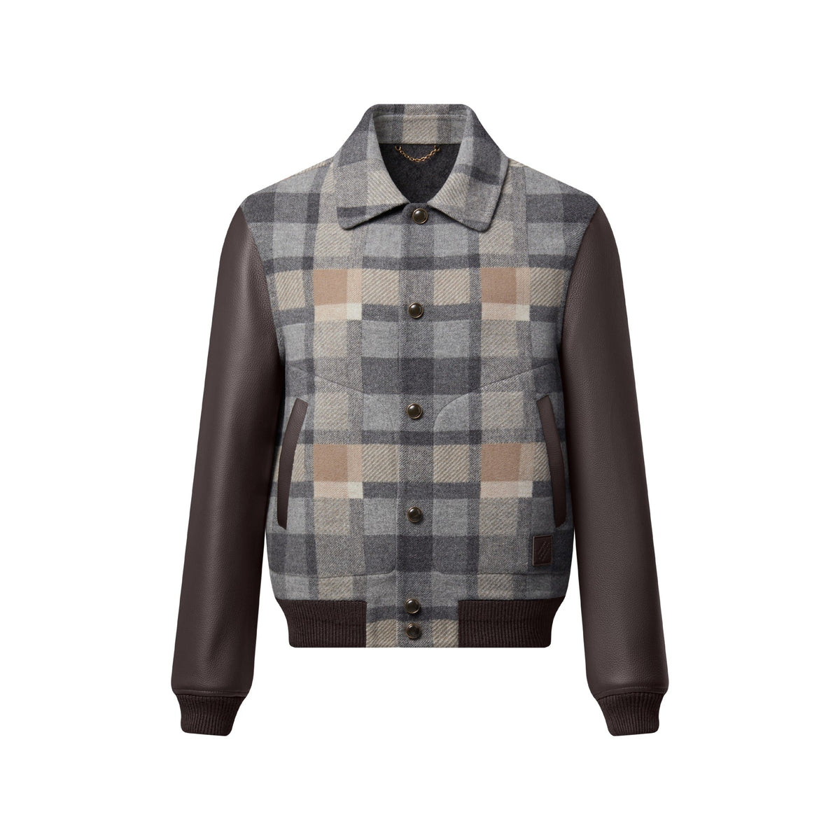 Leather Mix Varsity Jacket
