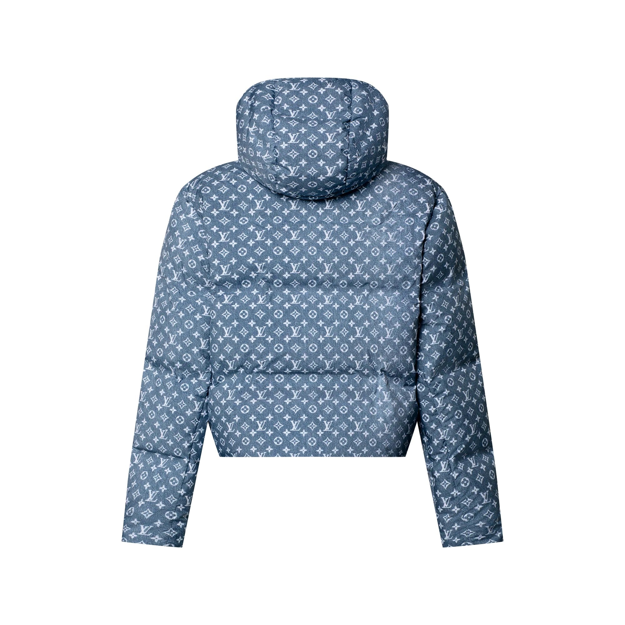 Denim-Effect Monogram Ski Jacket