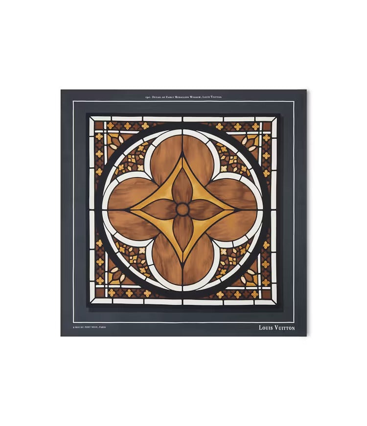 Stained Glass Flower Silk Square
