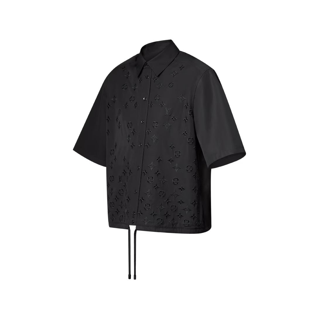 Monogram Flowers Embroidered Short-Sleeved Shirt