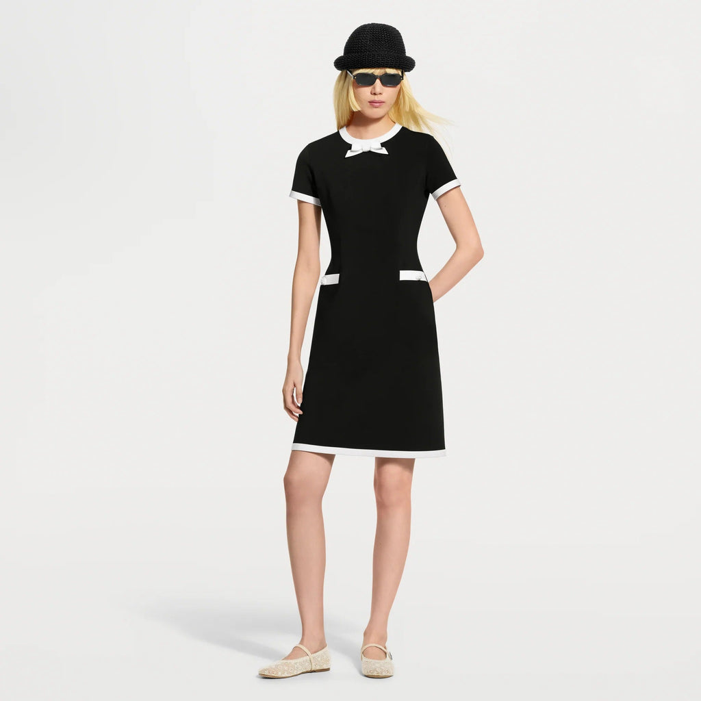 Graphic Trim Technical Jersey Dress
