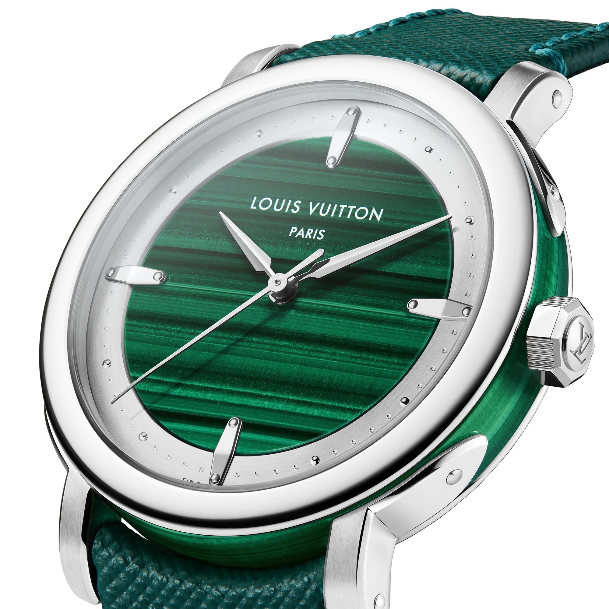 Louis Vuitton Escale, Automatic, 40mm, Platinum and malachite