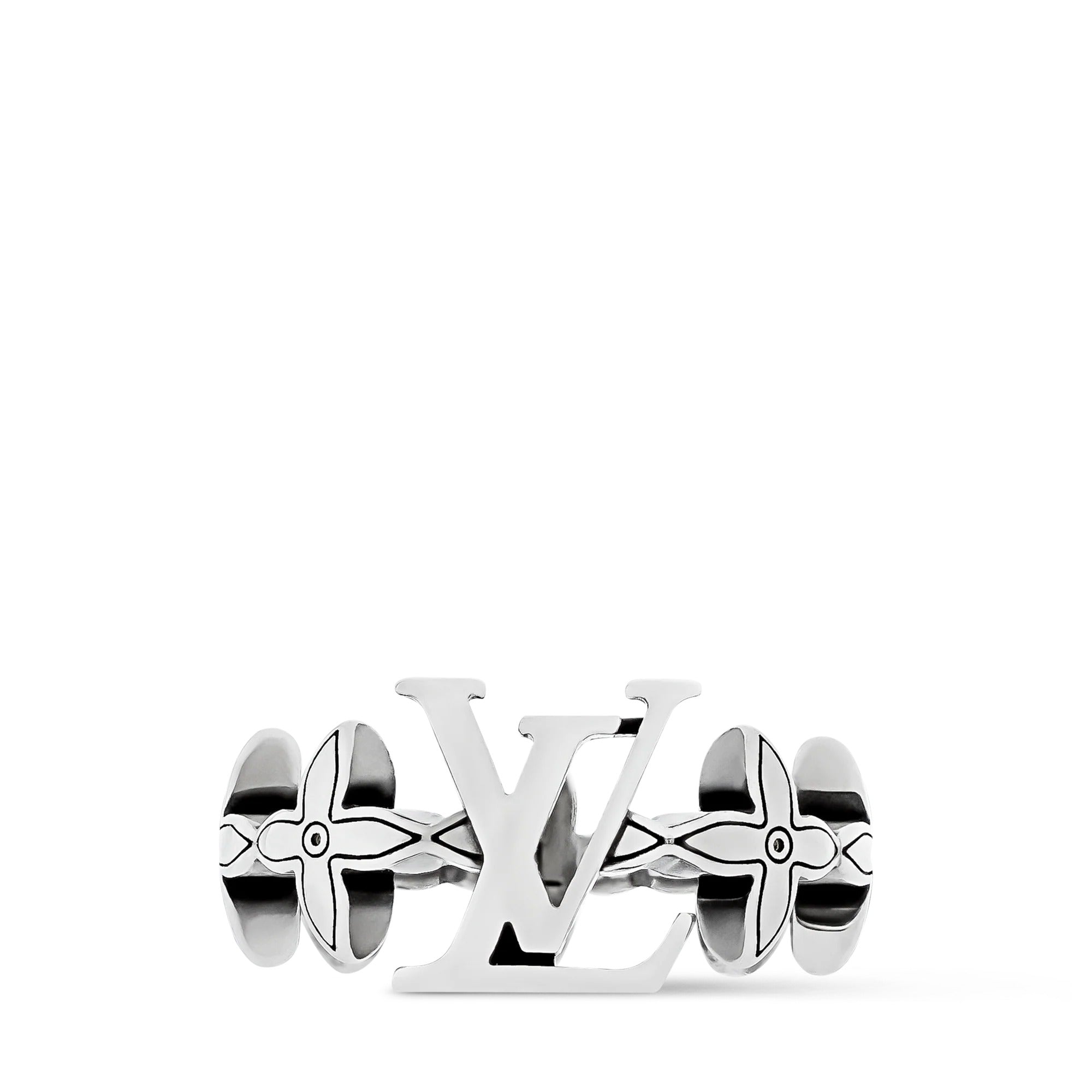 LV Flower Puffy Chain Ring