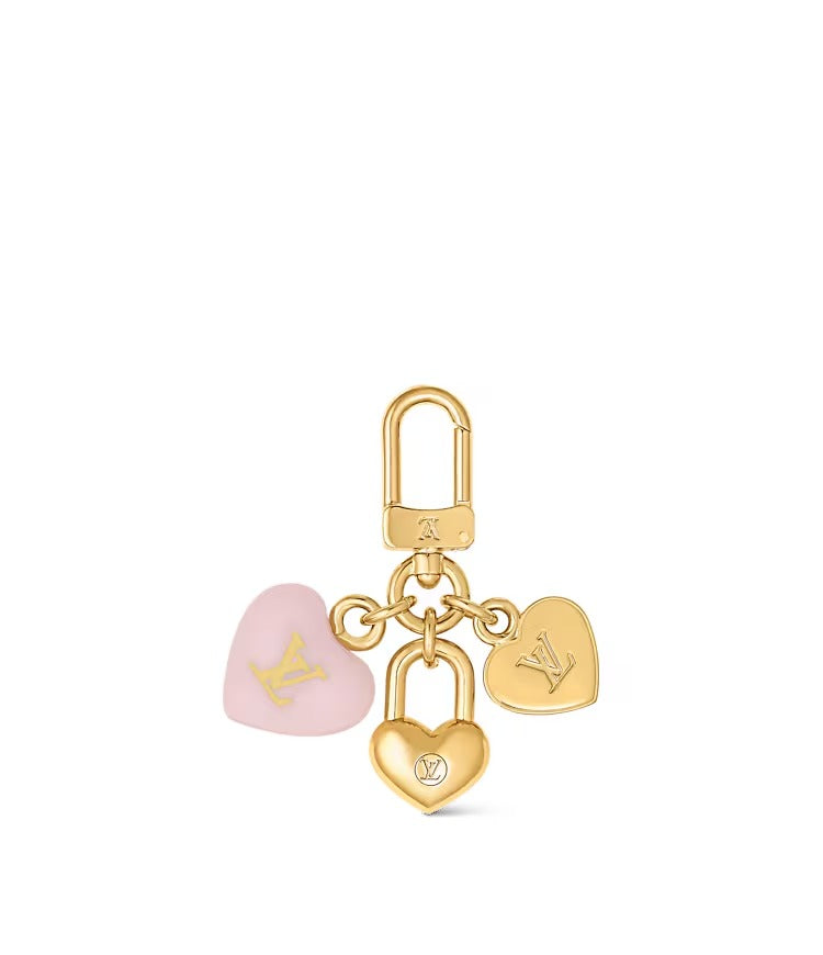 Micro Charms LV Heart Key Holder