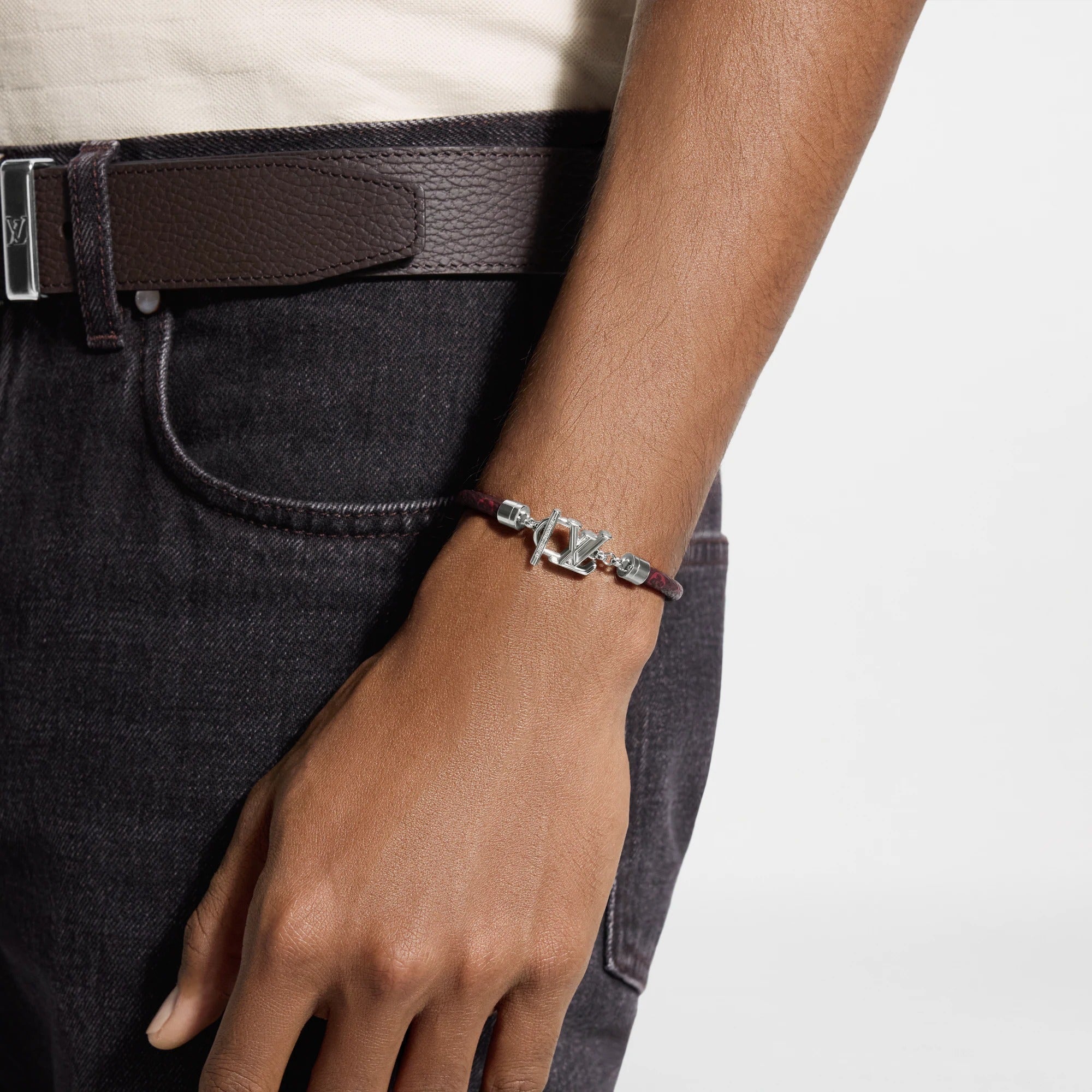 LV Dimension Monogram Leather Bracelet
