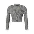 Cropped Cable Knit Cardigan