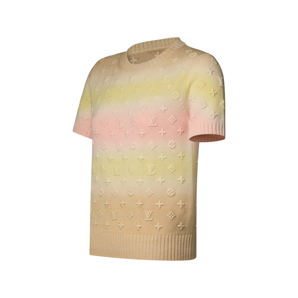 3D Monogram Tie Dye Knit Top
