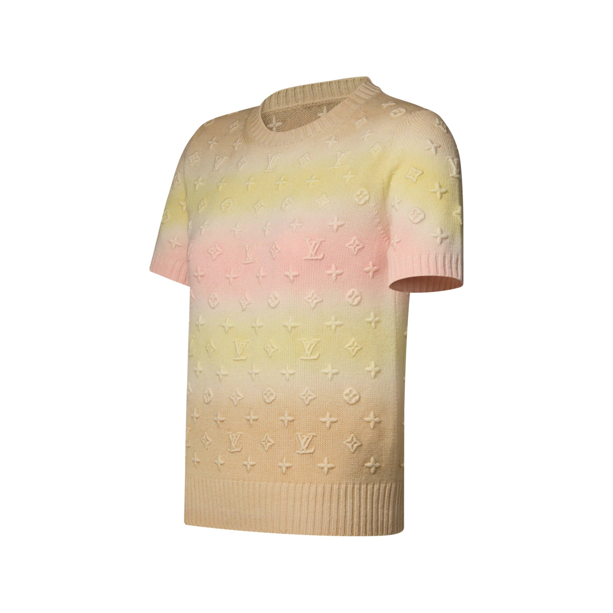 3D Monogram Tie Dye Knit Top