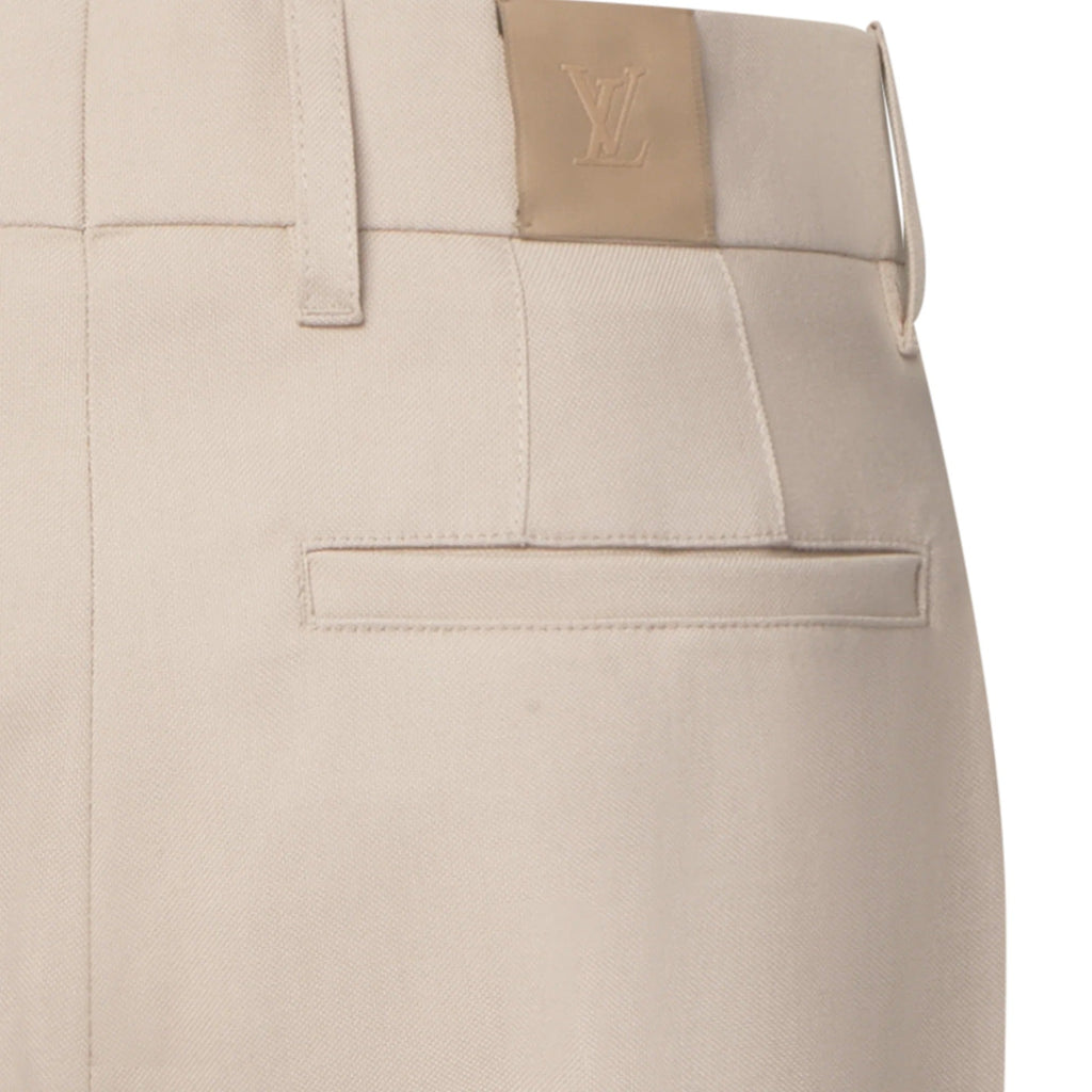 Cotton-Silk Tailored Workwear Pants