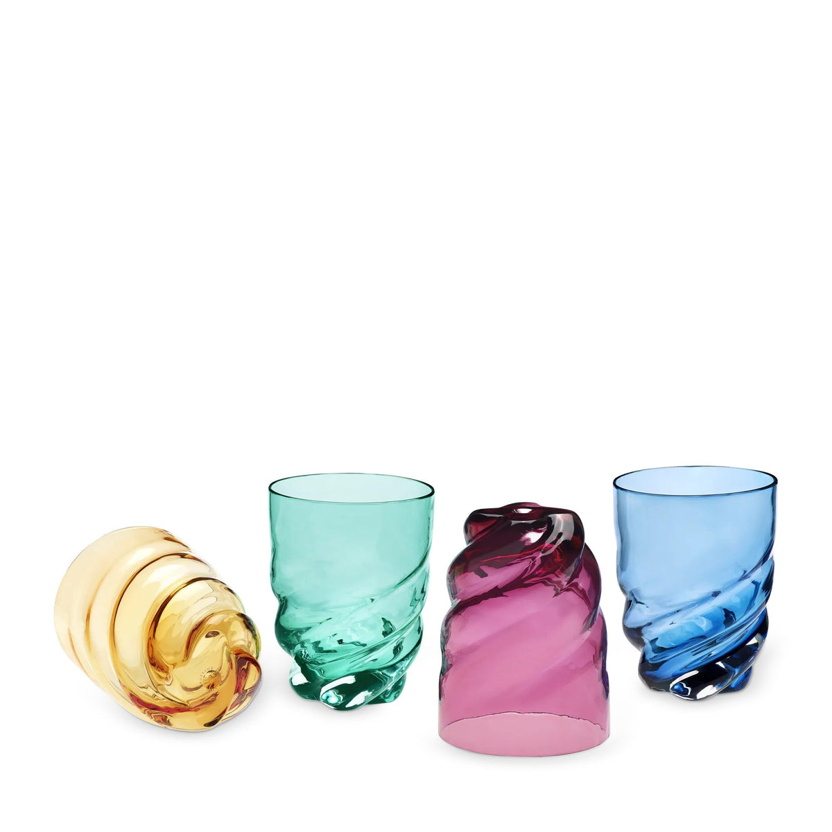 Set Of 4 Twist Glasses
