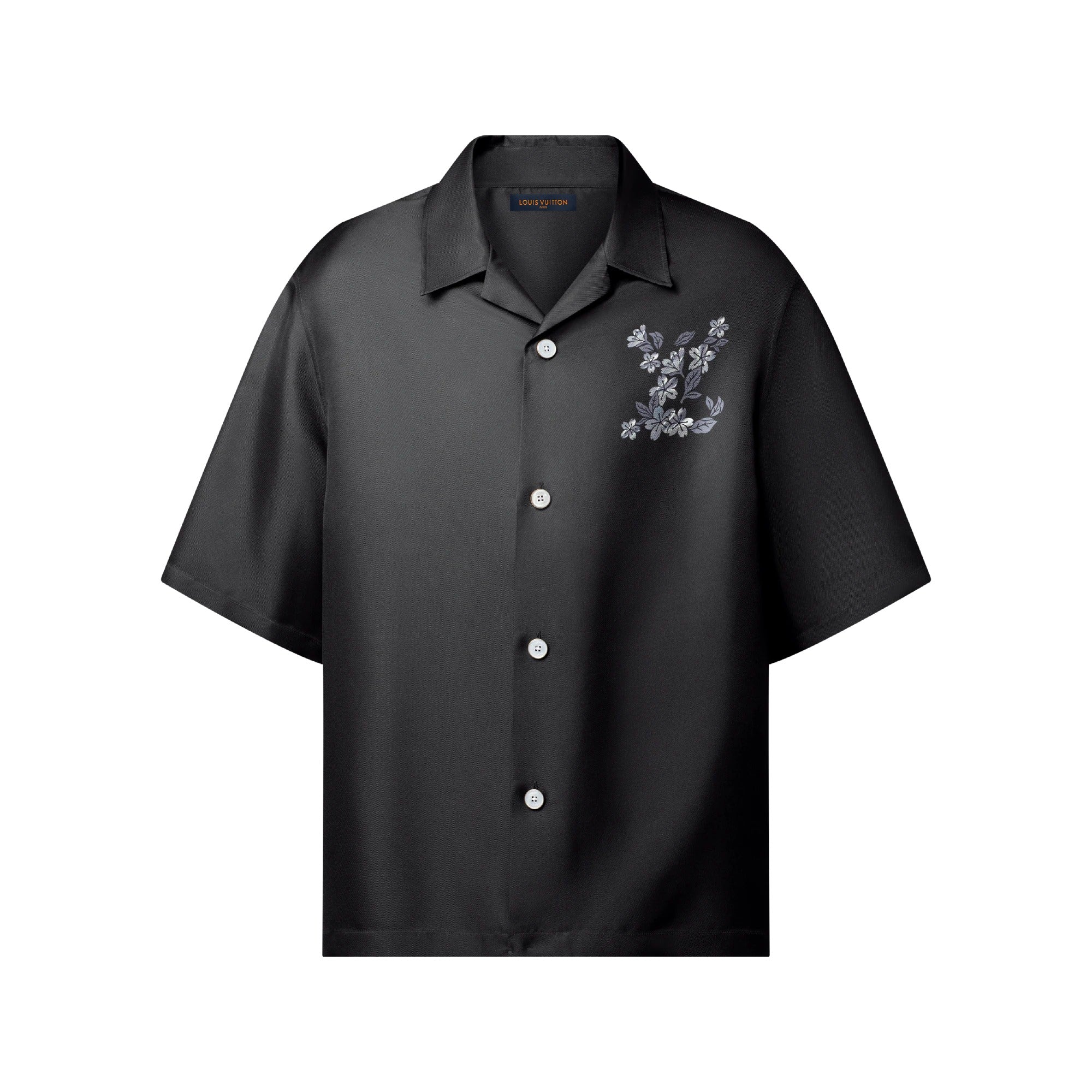 Printed Signature Silk Shirt
