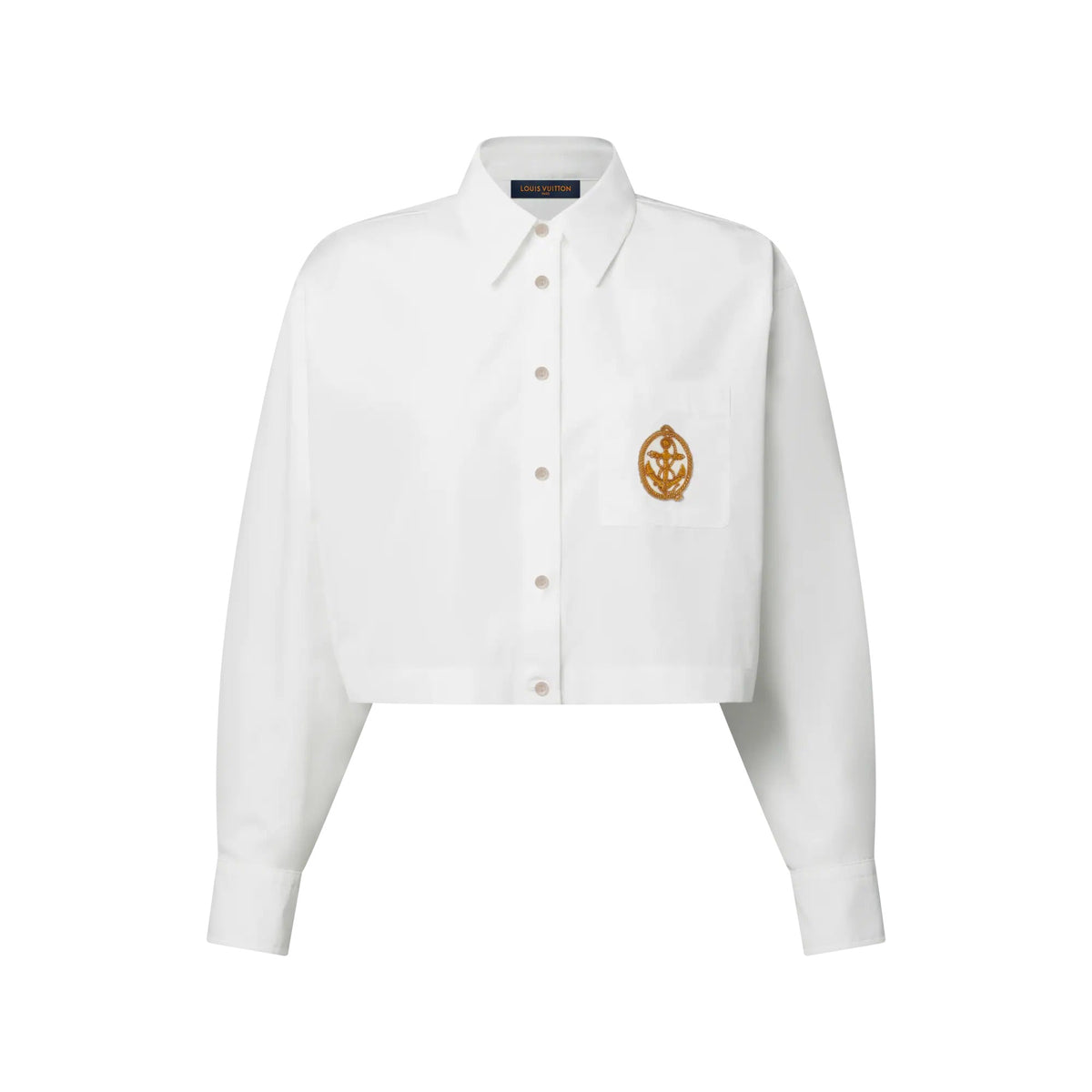 Anchor Patch Cropped Shirt