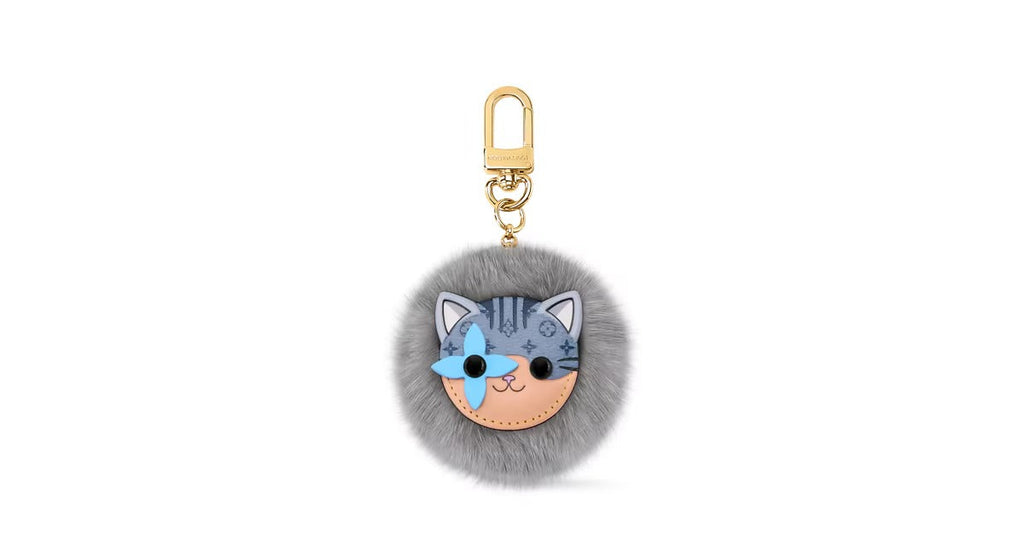 LV Cat Pompon Bag Charm