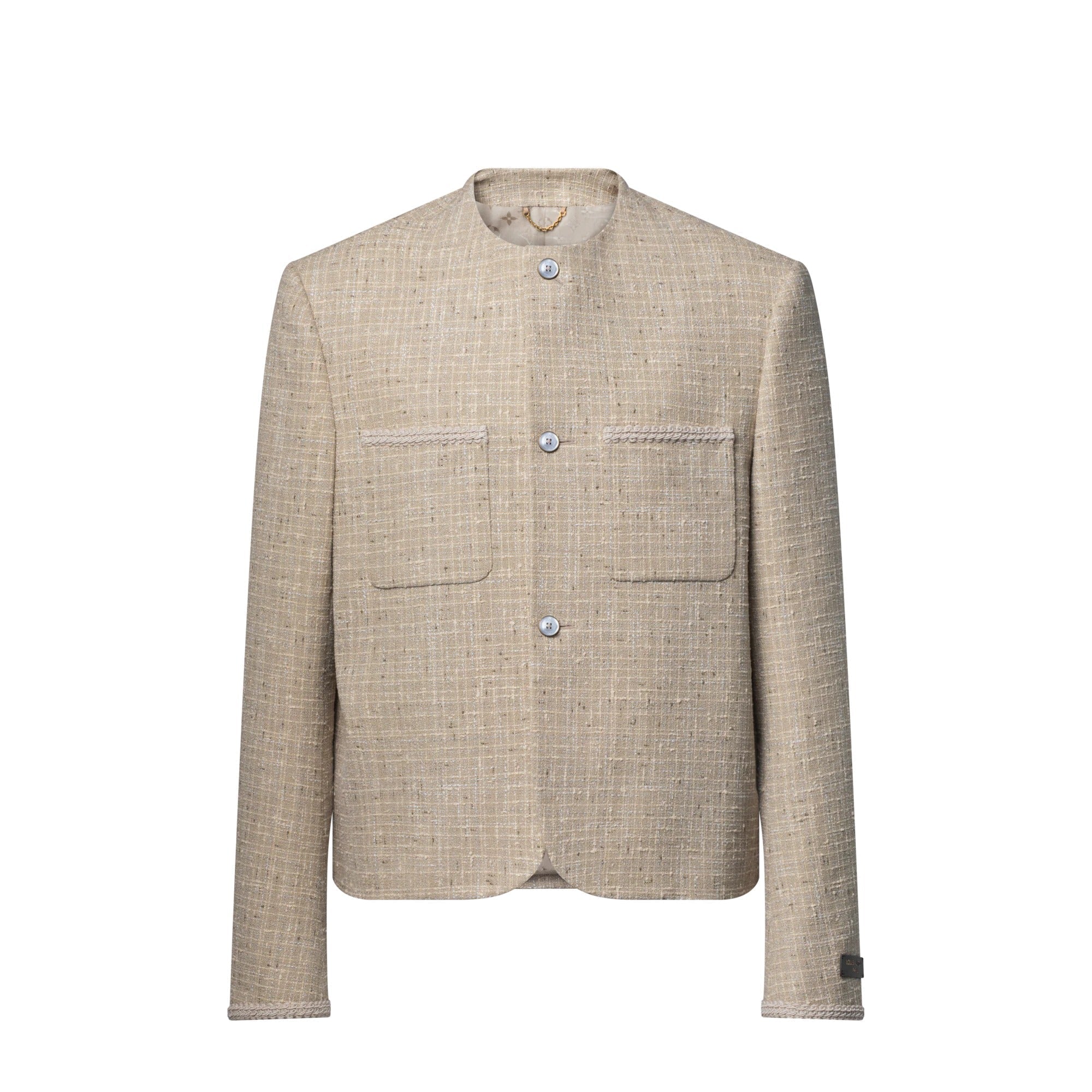 Chic Summery Collarless Jacket