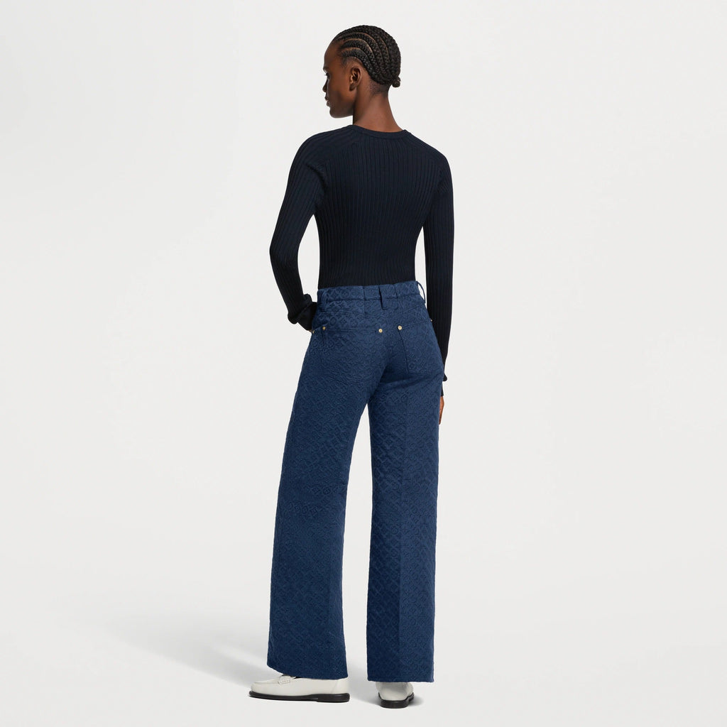 Monogram Jacquard Flared Pants
