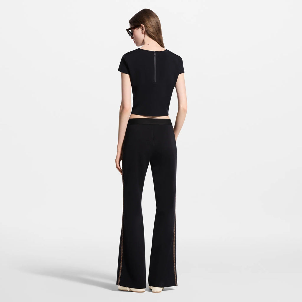 Monogram Accent Flared Pants