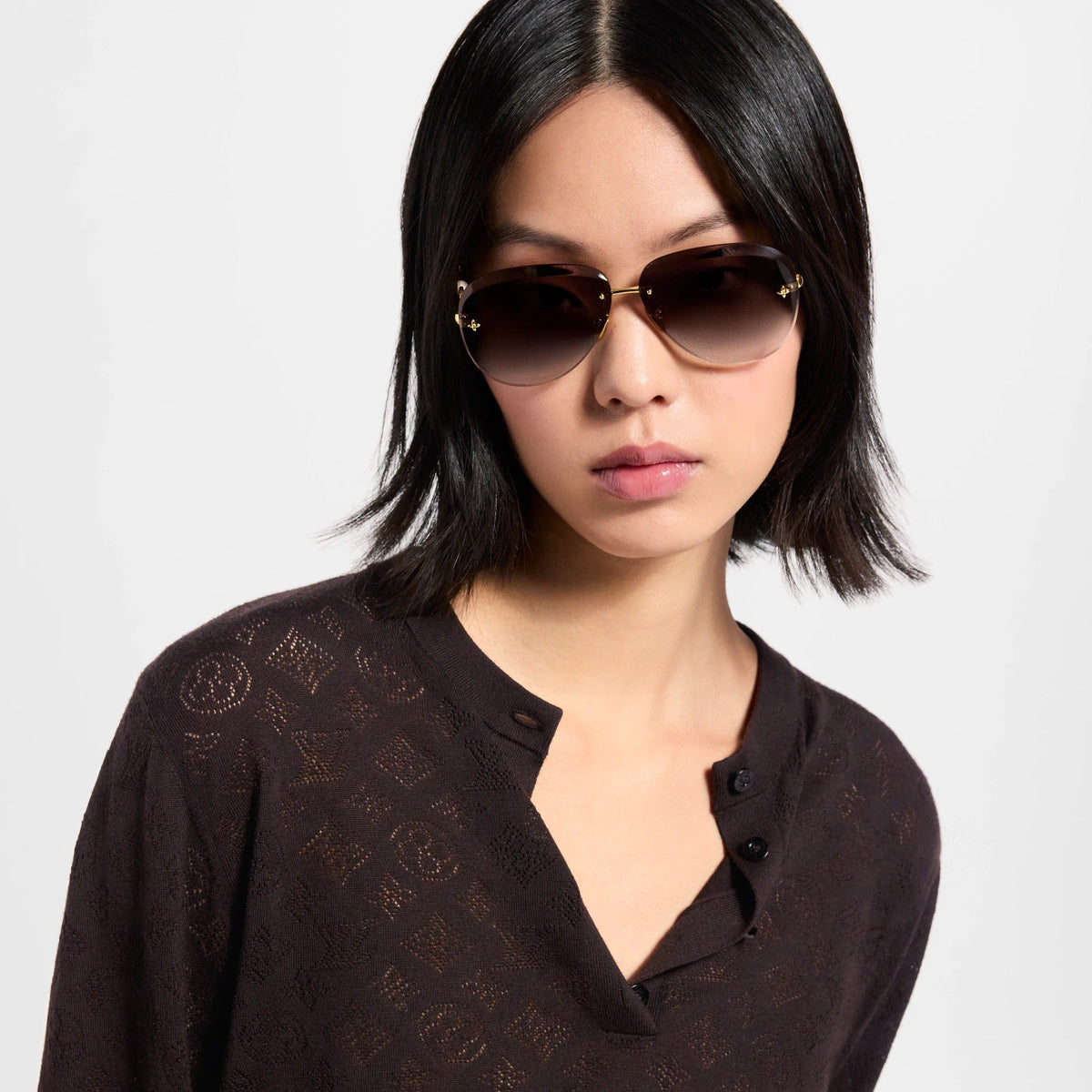 LV Jewel Pearl Pilot Sunglasses
