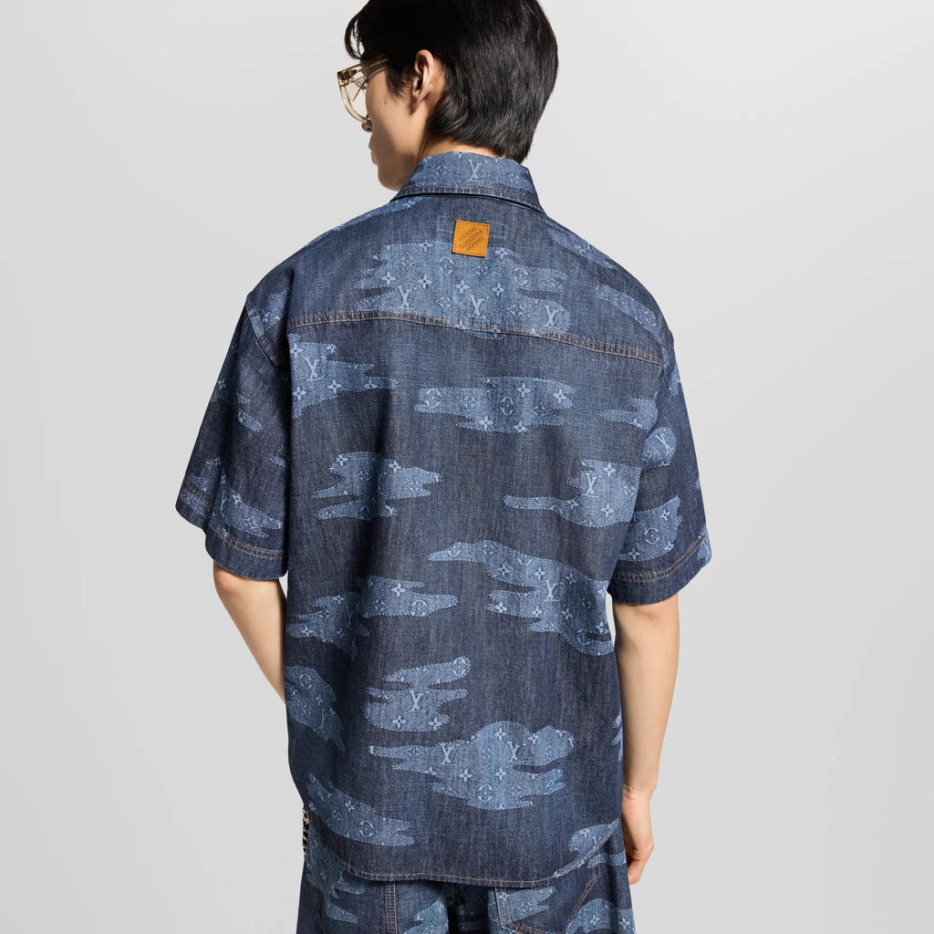 Monogram Short-Sleeved Chambray Shirt