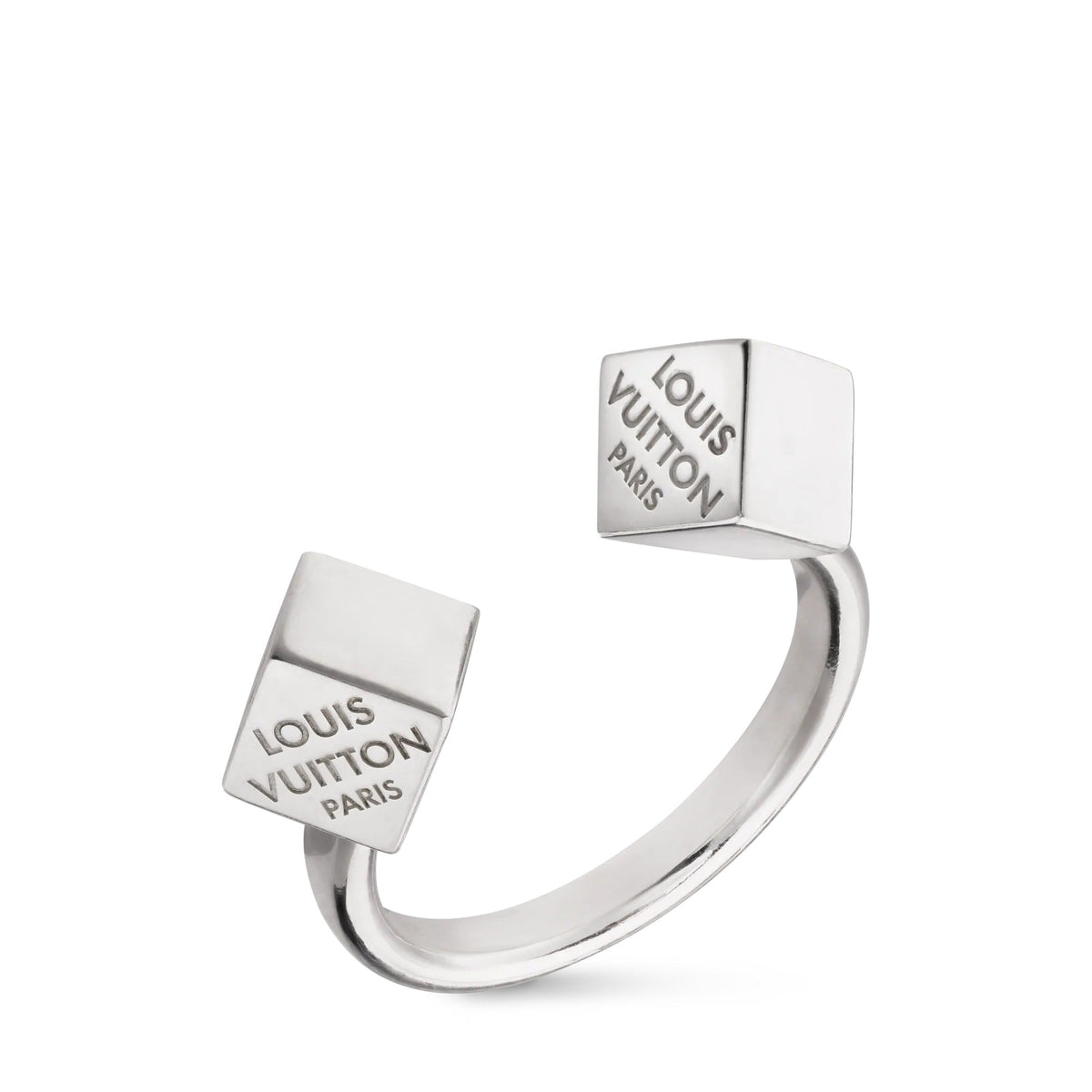LV Cube Ring Silver