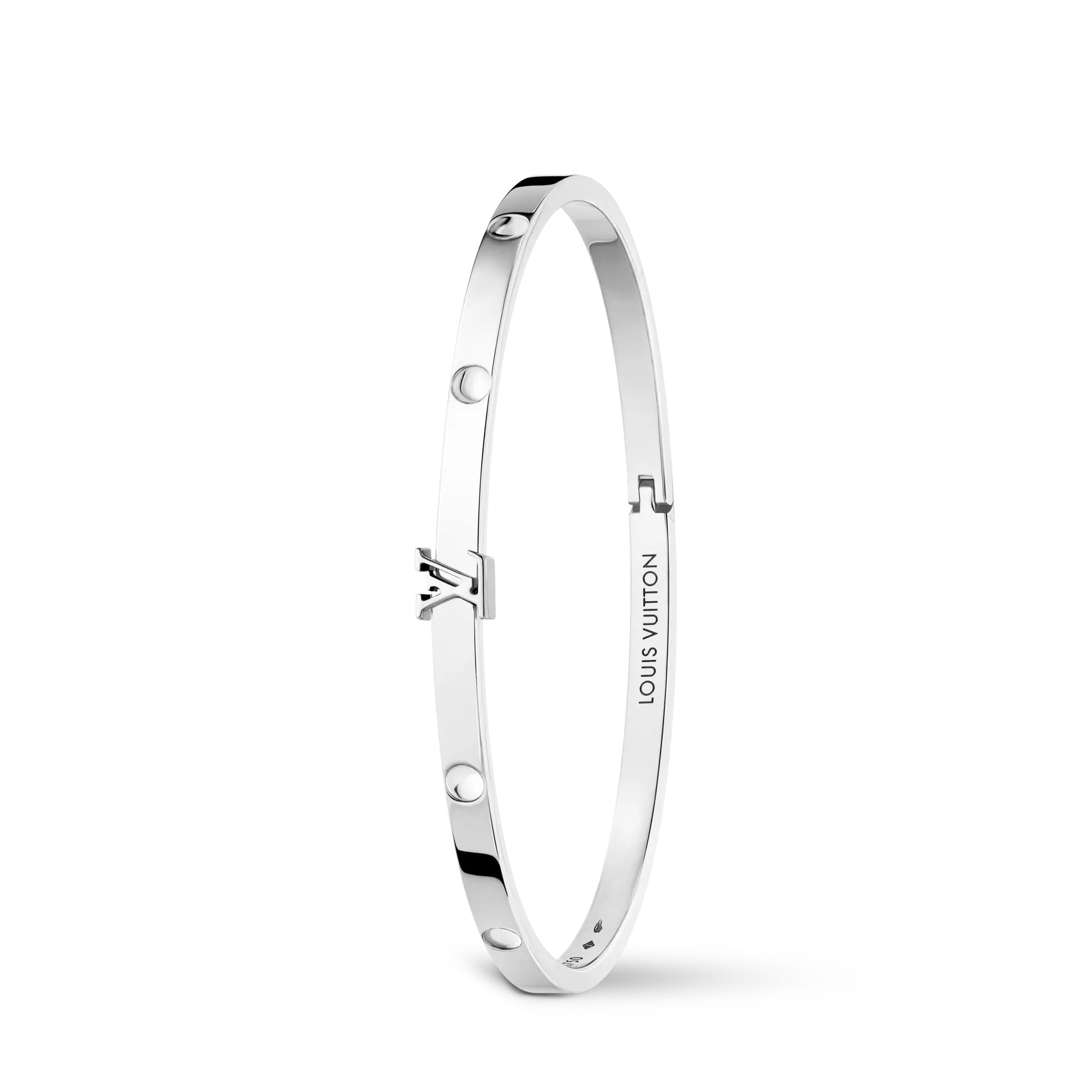Empreinte Small Bangle, White Gold