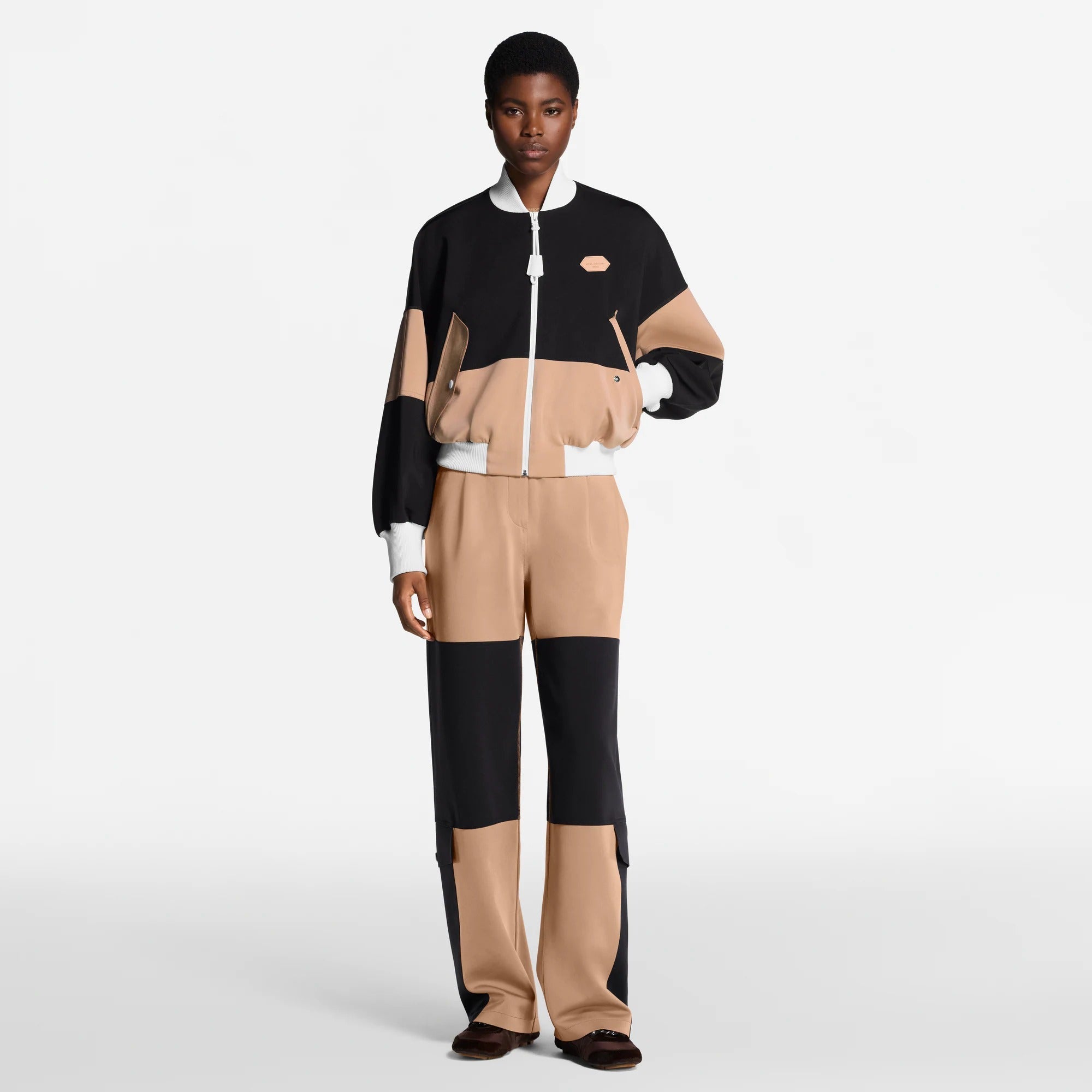 Color-Blocked Bomber Jacket
