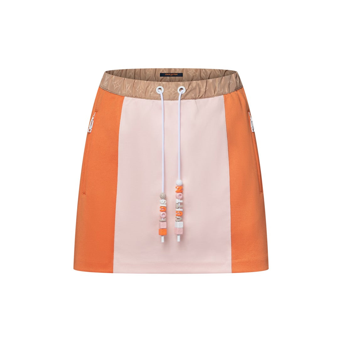 Color-Blocked Mini Skirt
