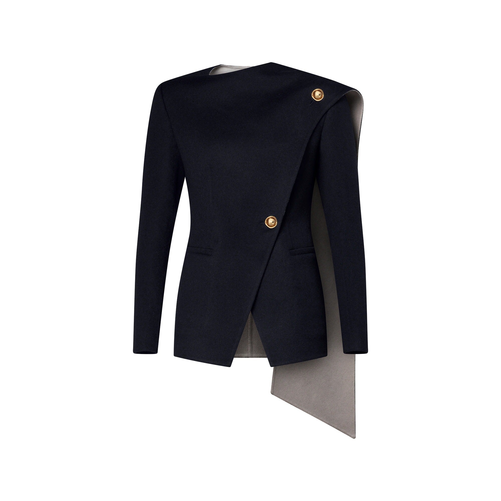 Asymmetrical Scarf Jacket