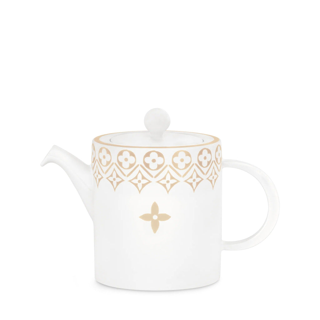 Teapot Monogram Flower Tile