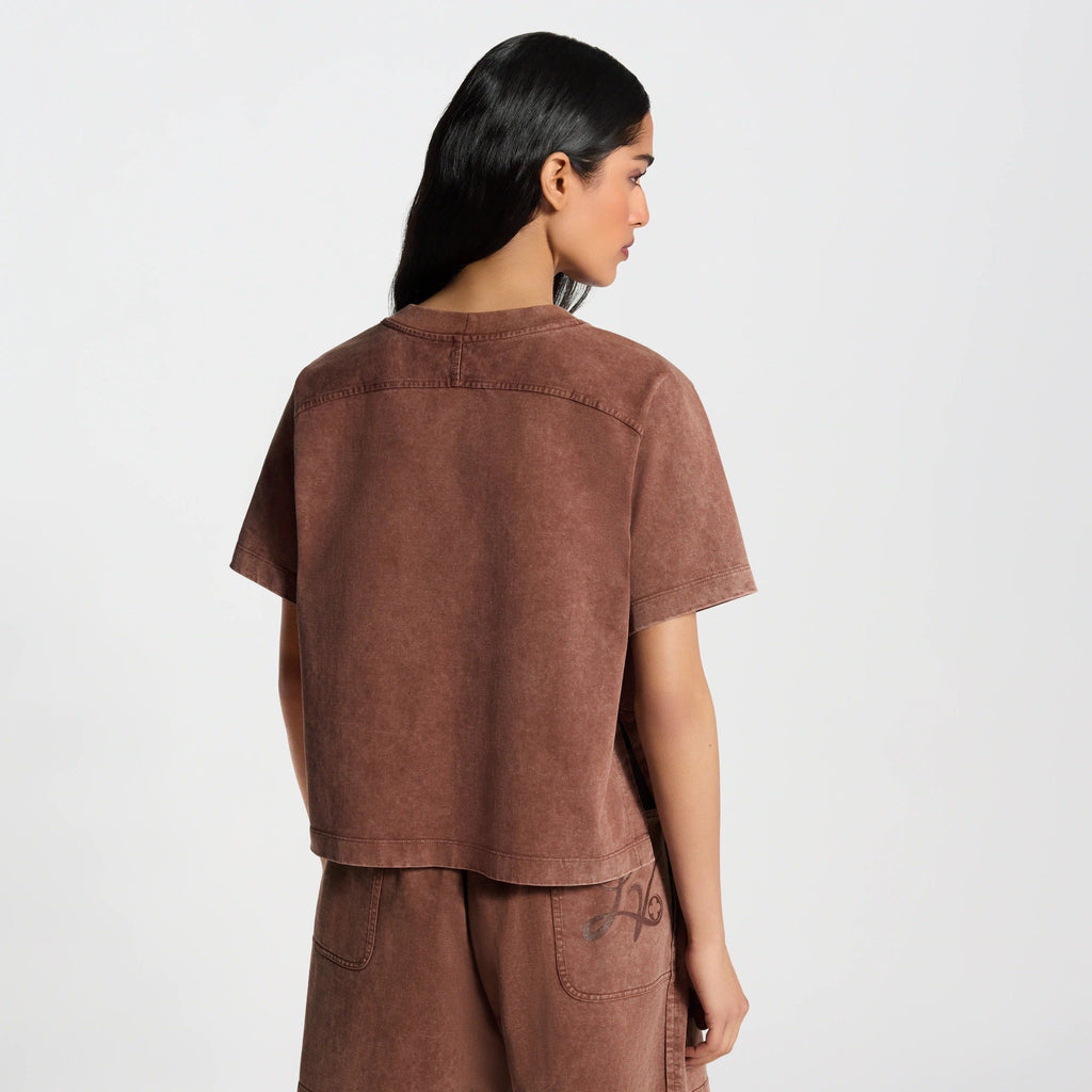 Signature Print Overdyed T-Shirt