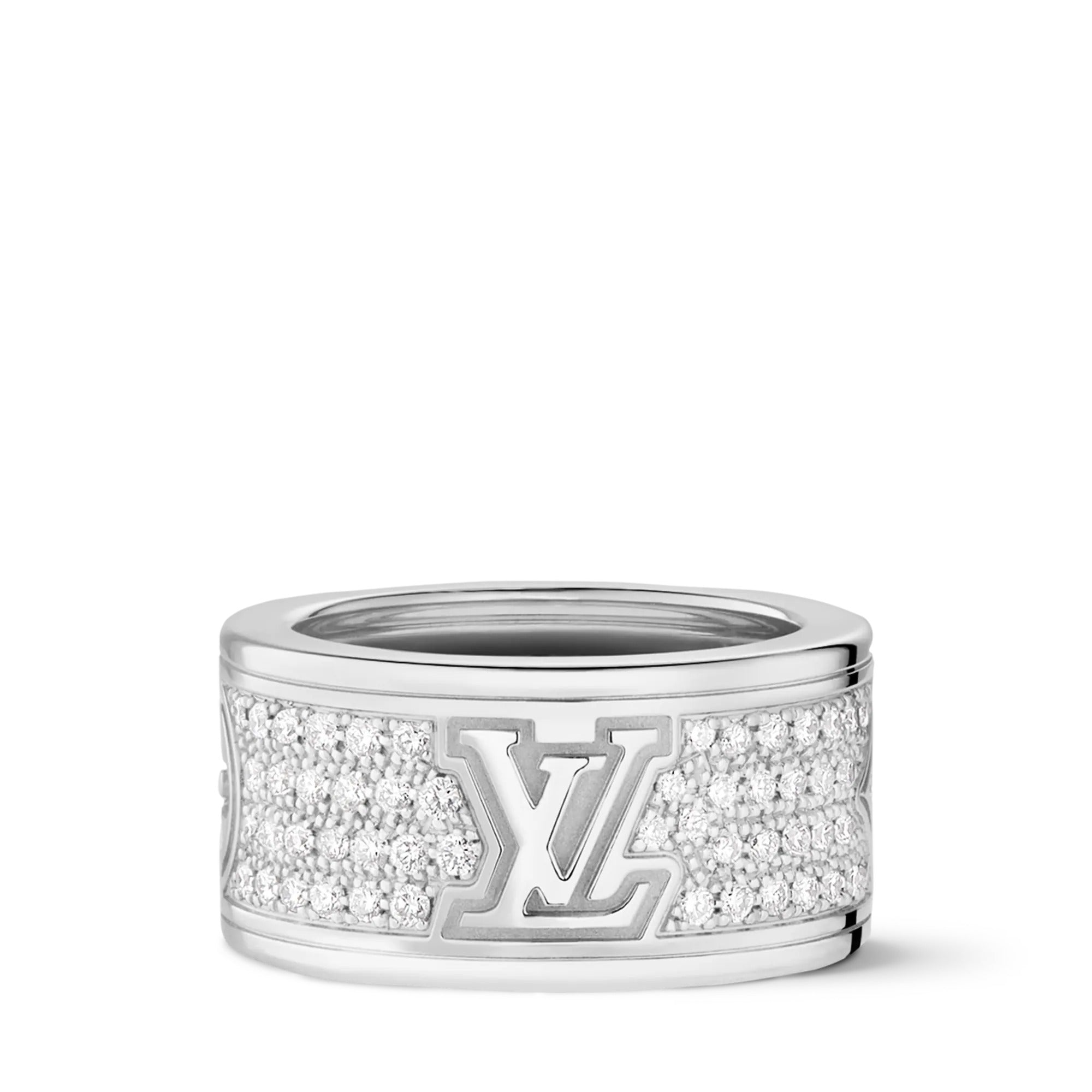 Les Gastons Vuitton Large Ring, White Gold and Diamonds