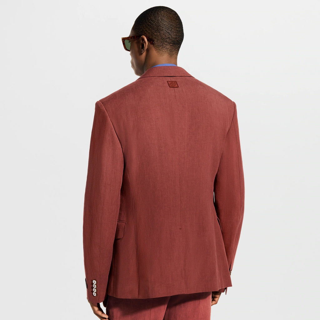 Single-Breasted Linen Jacket