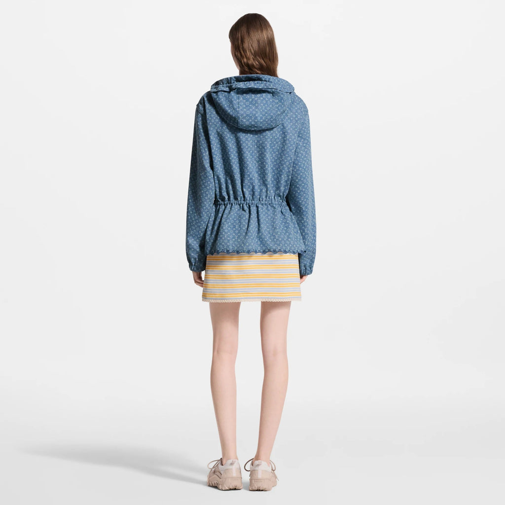Hooded Monogram Denim Jacket