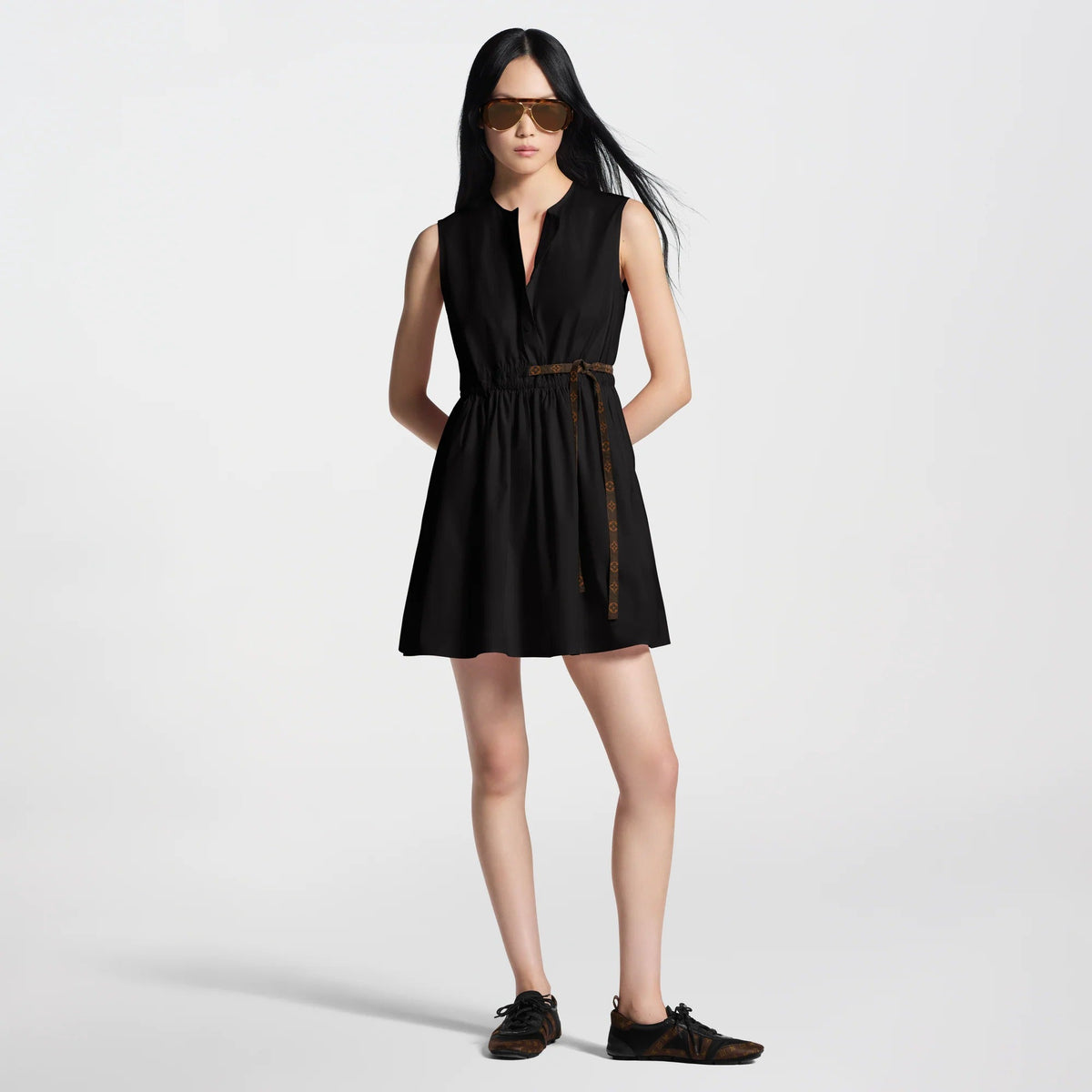 Monogram Drawstring Dress