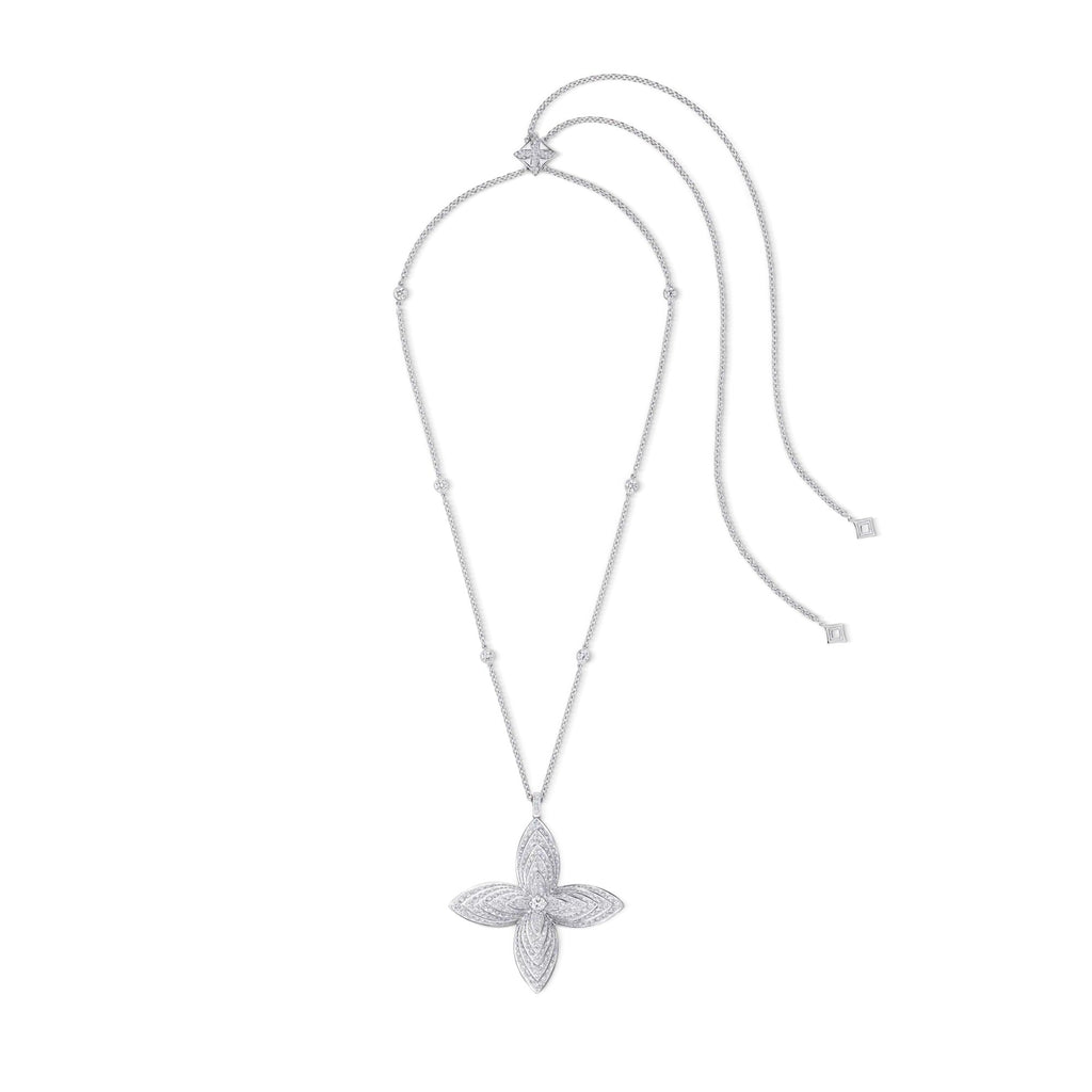 Idylle Blossom Pendant, White Gold & Diamonds