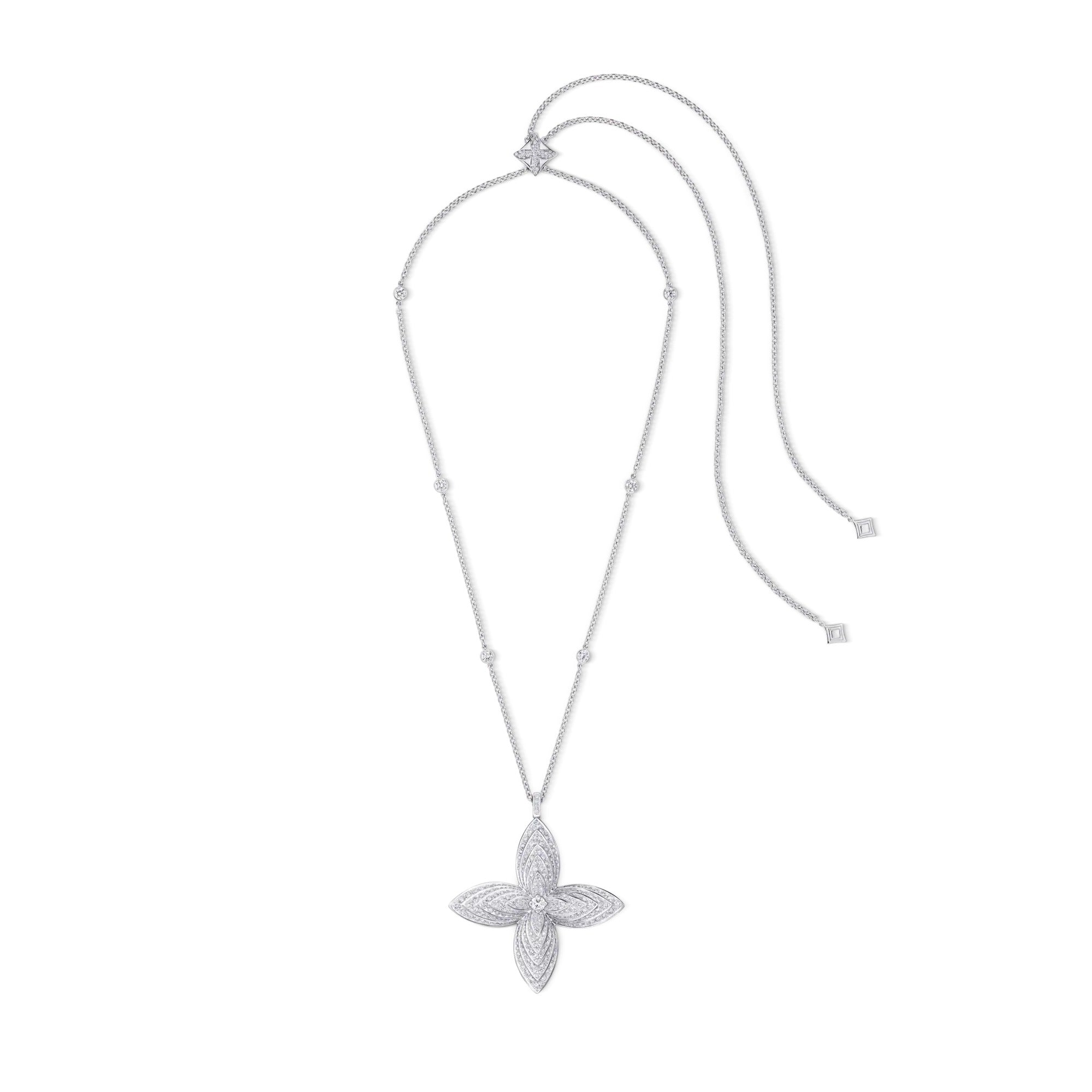 Idylle Blossom Pendant, White Gold & Diamonds