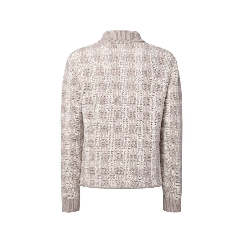Tweedy Jacquard Check Cardigan