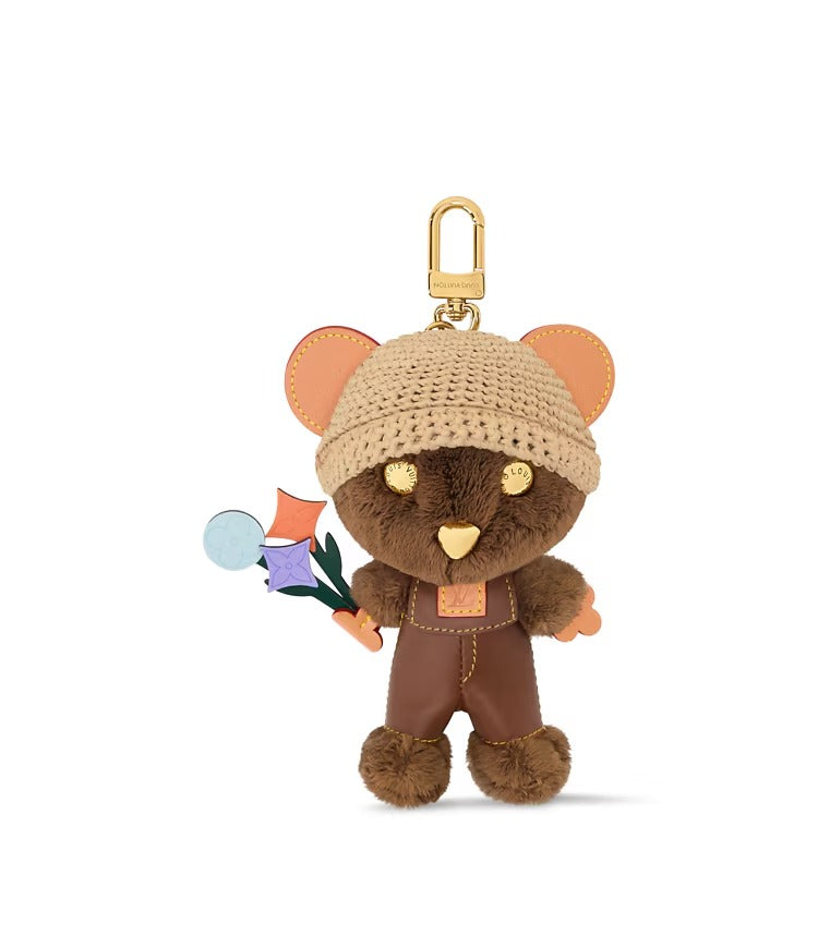 LV Louis Bear Bag Charm