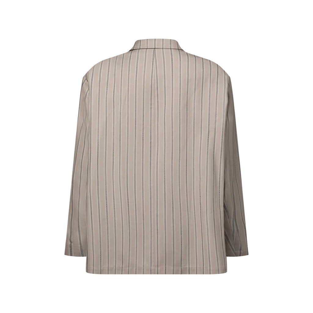 Striped Lightweight Wool Silk Jacket