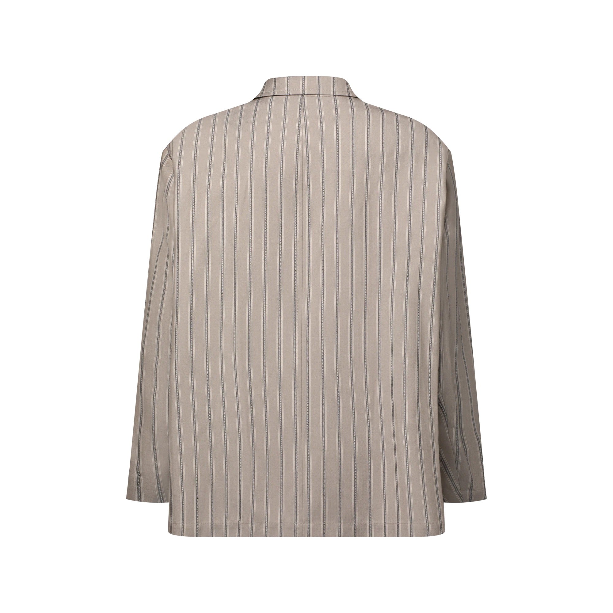 Striped Lightweight Wool Silk Jacket
