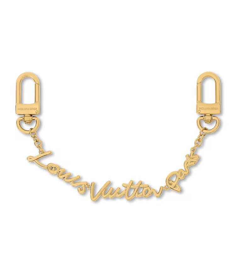 LV Script Chain Bag Charm