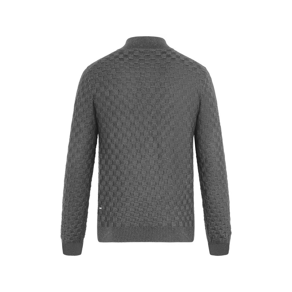 Damier Signature Zip-Through Cardigan