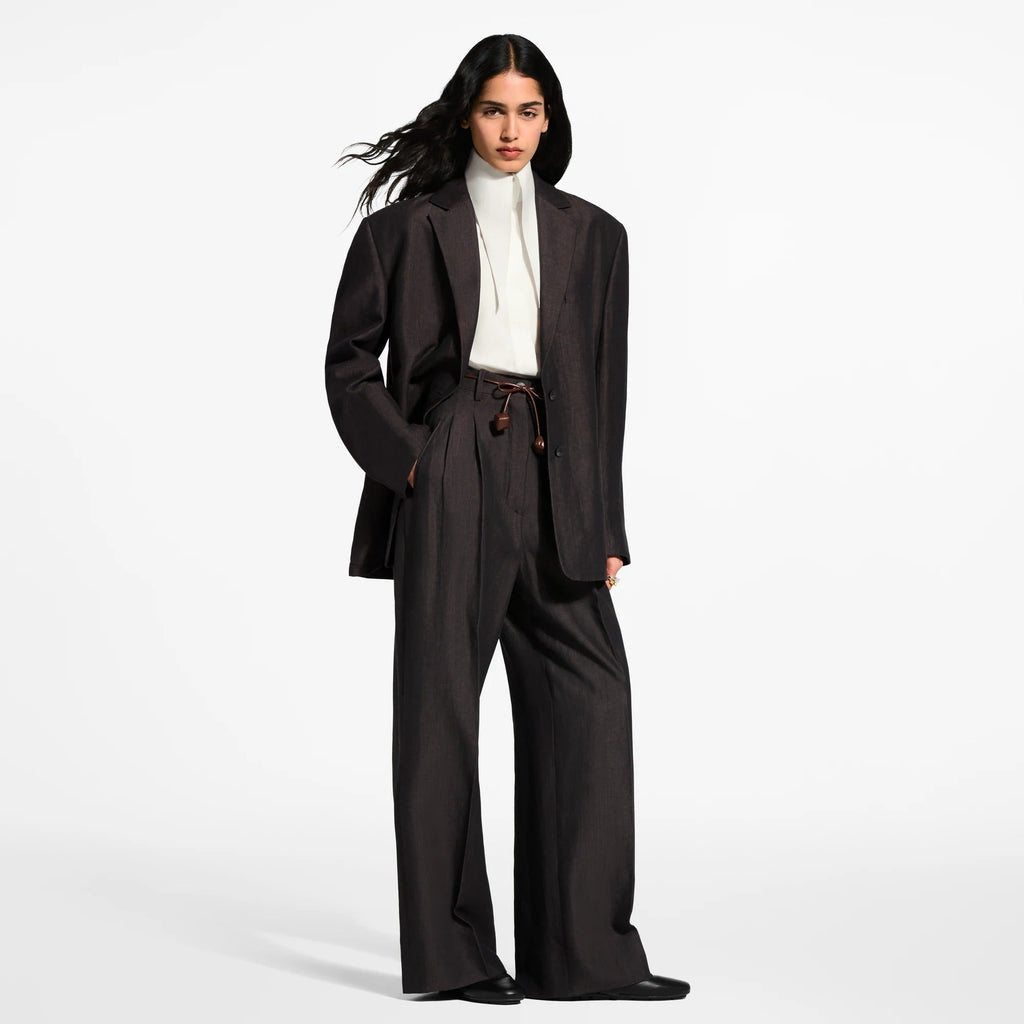 Cord Belt Tailored Pants