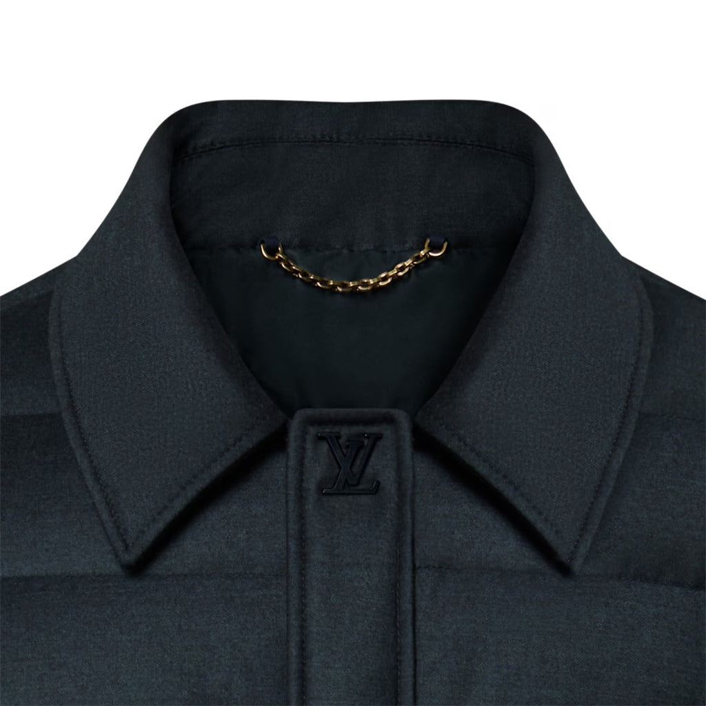 Wool-Silk Blend Light Down Blouson