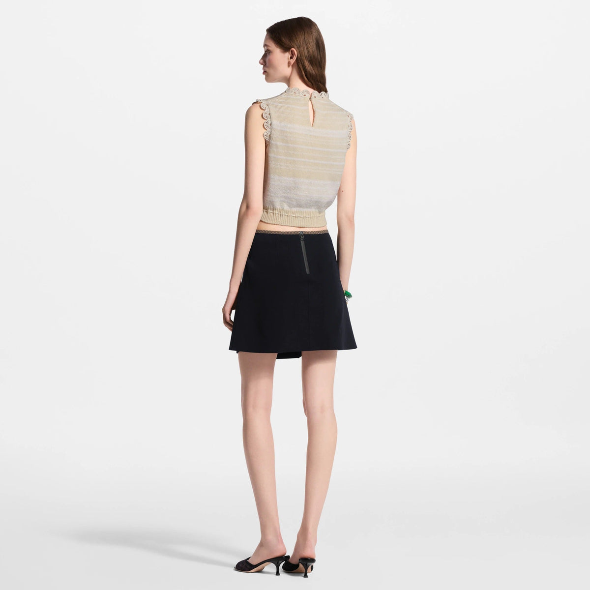 Monogram Bow Mini Skirt